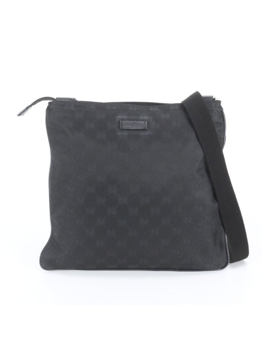 Gucci GG Nylon Leather Shoulder Bag Crossbody Messenger Business
